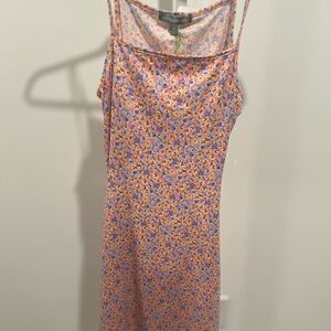 GOOD LUCK GEM/Multicolor Floral Print Spaghetti Strap  Summer Dress / Size M